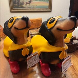 Charming Halloween Dachshund light up - Yellow Cape Red Boots Super Doxie Ween